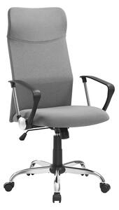 Ergonomikus irodai forgószék párnázott ülőfelülettel, hintamechanikával, állítható magassággal, 120 kg teherbírással, szürke