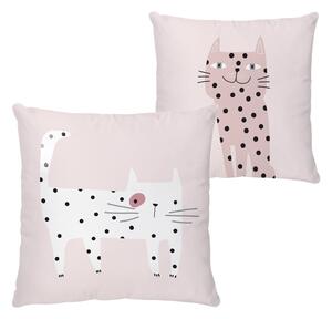 Pamut-szatén gyerek párna 45x45 cm Meow Meow – Butter Kings