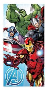 Pamut gyerek fürdőlepedő 70x140 cm Avengers "Light Blue" – Jerry Fabrics