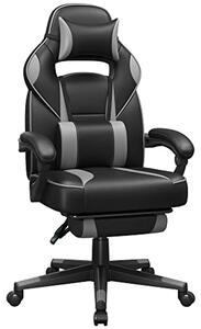 Ergonomikus irodai szék kihúzható lábtartóval, 90–135°-ban dönthető, 150 kg-ig, fekete-szürke