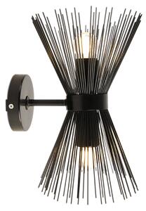 Art Deco fali lámpa fekete 2-lámpás - Broom