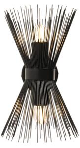 Art Deco fali lámpa fekete 2-lámpás - Broom