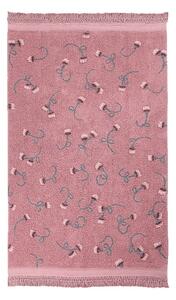 Rózsaszín mosható kézi szövésű pamut gyerek szőnyeg 140x210 cm English Garden Ash Rose – Lorena Canals