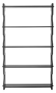 Fekete borovi fenyő könyvespolc 84x140x20 cm Savoya – Bloomingville