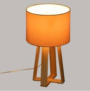 Asztali lámpa 34,5cm, mustársárga natúr fa - SANDY