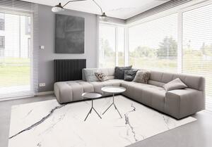 Krémszínű gyapjú szőnyeg 133x180 cm Marble – Agnella