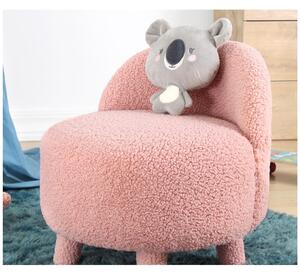 Világos rózsaszín buklé gyerek fotel Moouv – Artie