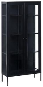 Üveges vitrin HARTY Fém 80 cm Fekete