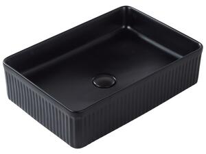 Pultra helyezhető mosdókagyló GELDO 50 x 34 cm Kerámia Fekete