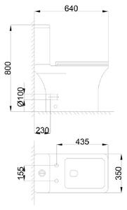 Invena Livion, WC kombi-csésze tartállyal, öblítőkészlettel, tornado technológiával, lassan záródó ülőkével, INV-CE-82-K01-J