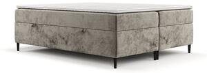 Világosbarna ágyneműtartós boxspring ágy 160x200 cm Araya – Maison de Rêve