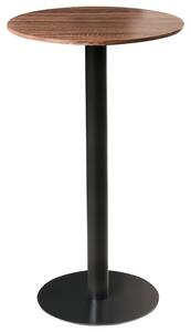 Bárasztal MORELLA Fekete/sötétbarna 60 cm 60 cm
