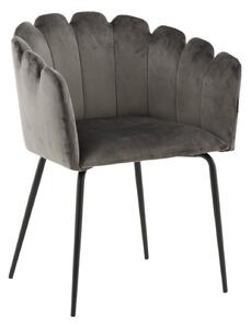 Szék Dallas 134, 77x61x54cm, Szürke, Fekete