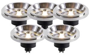 5 db GU10 szabályozható LED izzó készlet AR111 11W 810lm 2700K