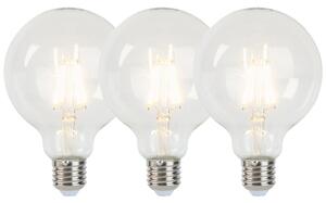 3 db E27-es szabályozható LED izzó G95 5W 470lm 2700K készlet