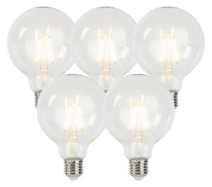 5 db E27 szabályozható LED izzó G95 5W 470lm 2700K