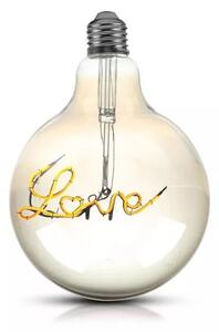 E27 LED filament izzó G125 5W LOVE