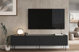Desin TV-szekrény 220 cm fém lábakkal - fekete matt / nagano tölgy