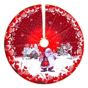 Piros kerek szőnyeg karácsonyfa alá ø 100 cm - Unimasa