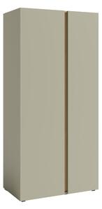Gardróbszekrény Fiosono 102, Laminált forgácslap, 195x90x50cm, Tölgy, Eukaliptusz