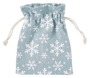 PACK-A-BAG textil zsák pasztellkék, hópehely 11x14 cm
