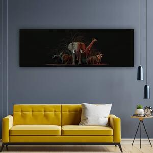 120x50 cm Szavanna állatvilág vászonkép