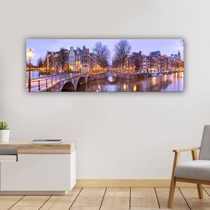 120x50 cm Amszterdam csatorna vászonkép