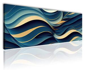 120x50 cm Kék hullámok II vászonkép