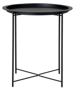 Tálcás lerakóasztal, 47 cm, fekete - GOUTTE