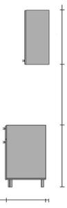 Magasfényű elemes konyhaszekrény, 240 cm, fehér - BON APETIT