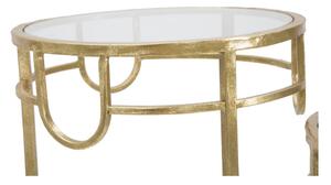 Lorenzo 3 db-os aranyszínű tárolóasztal szett - Mauro Ferretti