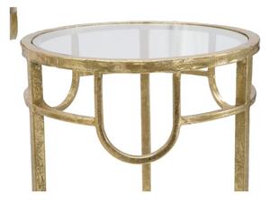 Lorenzo 3 db-os aranyszínű tárolóasztal szett - Mauro Ferretti