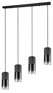 Modern függesztett lámpa fekete 4-lámpa - Huygen