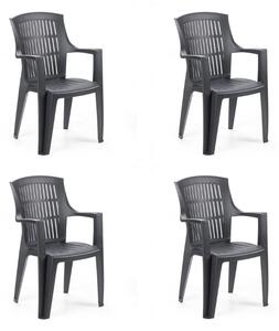 Amarillo kerti szék Antracit - 4 Db