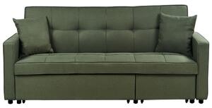 Zöld kárpitozott kanapéágy GLOMMA