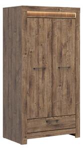 Gardróbszekrény Fiomoro 109, Laminált forgácslap, 200x102x62cm, Ribbeck tölgy