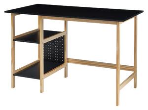 Íróasztal Dønna 120x60x75cm fekete/fahatású
