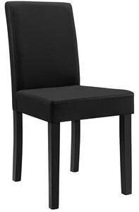 Étkezőszék Zágráb párnázott műbőr szék 2 darabos szett 90 x 42 x 48 cm fekete