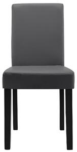Étkezőszék Zágráb párnázott műbőr szék 2 darabos szett 90 x 42 x 48 cm sötétszürke