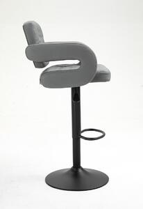 HR8403W Szürke modern műbőr szék fekete lábbal