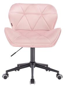 HR111K Rózsaszín modern velúr szék fekete lábbal