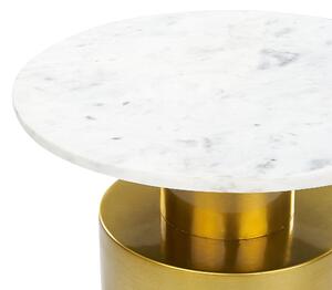 Fehér és arany fém kisasztal ARIAGA