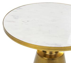 Fehér és arany fém kisasztal ANDRES