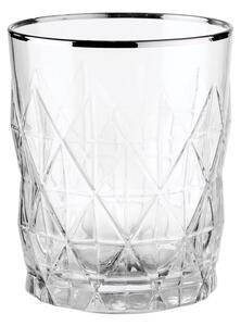 UPSCALE vizes pohár ezüst szegéllyel 345 ml, 6 db-os készlet
