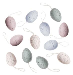 EASTER tojás dekoráció, pasztell 12 darab 6 cm
