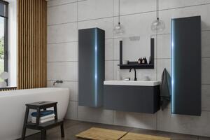 Venezia Dream II. fürdőszobabútor szett + mosdókagyló + szifon - 80 cm (antracit)