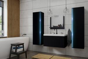 Venezia Dream II. fürdőszobabútor szett + mosdókagyló + szifon - 80 cm (matt fekete)