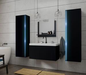 Venezia Dream II. fürdőszobabútor szett + mosdókagyló + szifon - 80 cm (matt fekete)