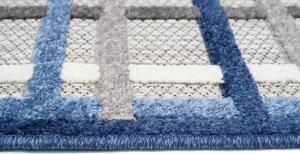 Kék-szürke modern LINCOLNO szőnyeg Méret: 80x150 cm