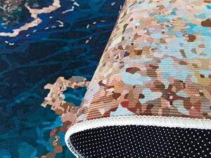 Kék MOKE modern csúszásgátlós szőnyeg Méret: 120x180 cm